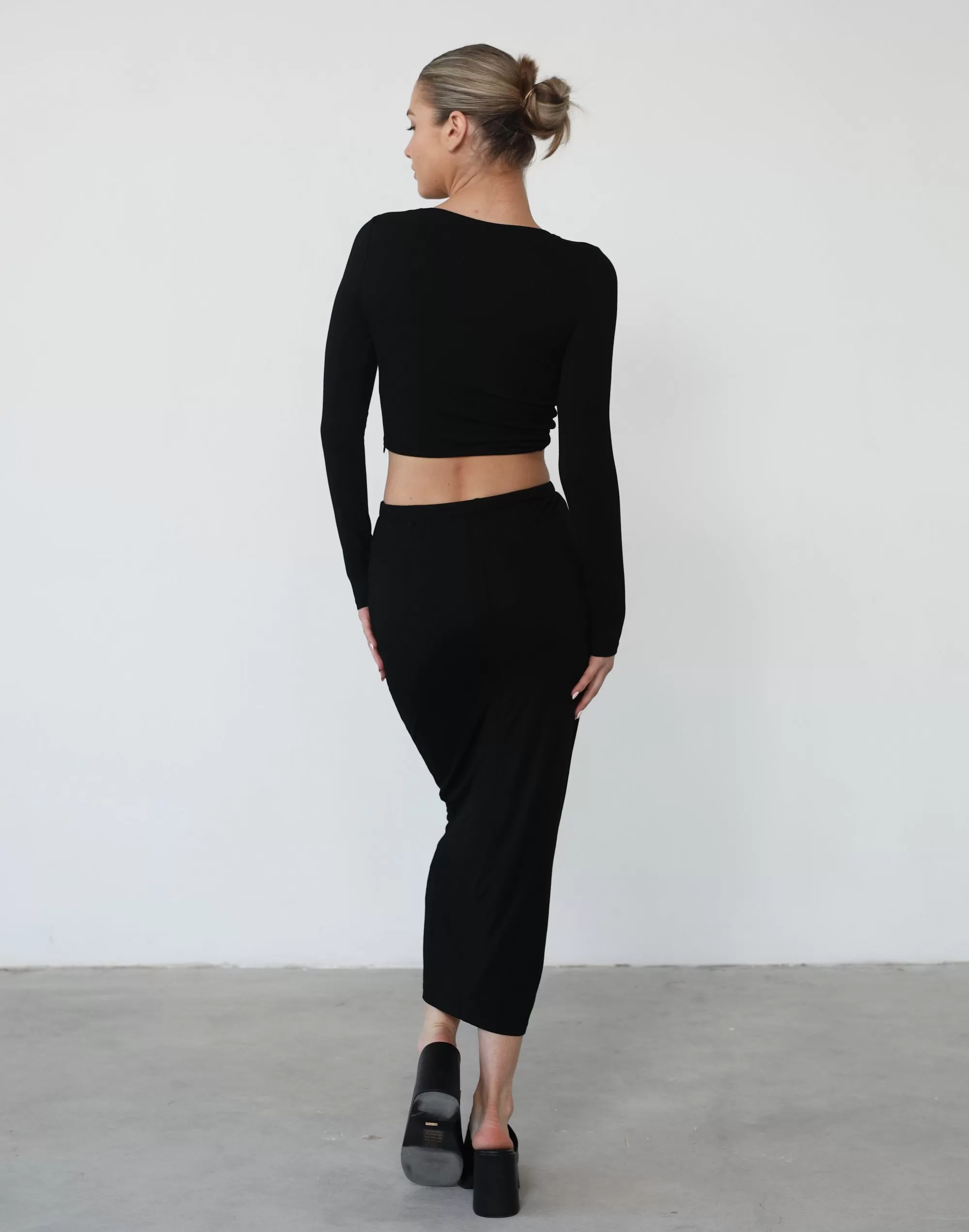 Clerisse Long Sleeve Top (Black)