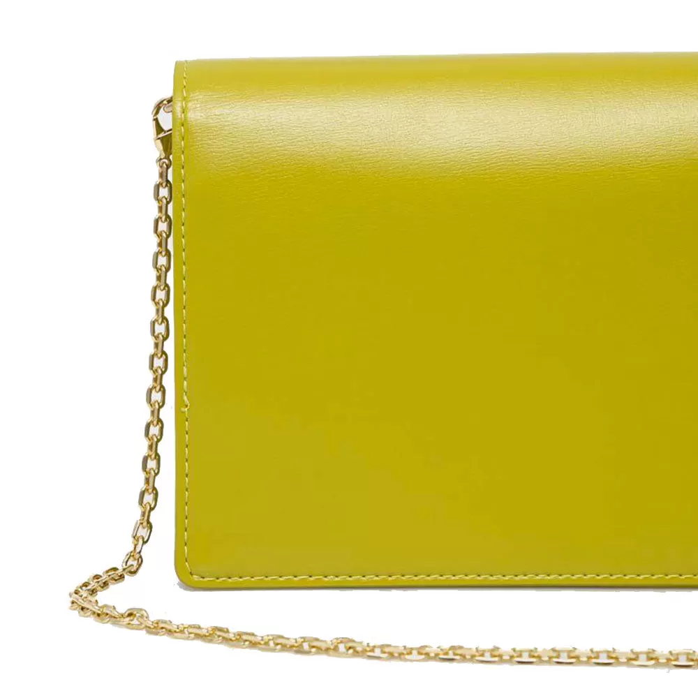 Clutch Donna con Tracolla LOVE MOSCHINO linea Smart Lettering Logo color Lime