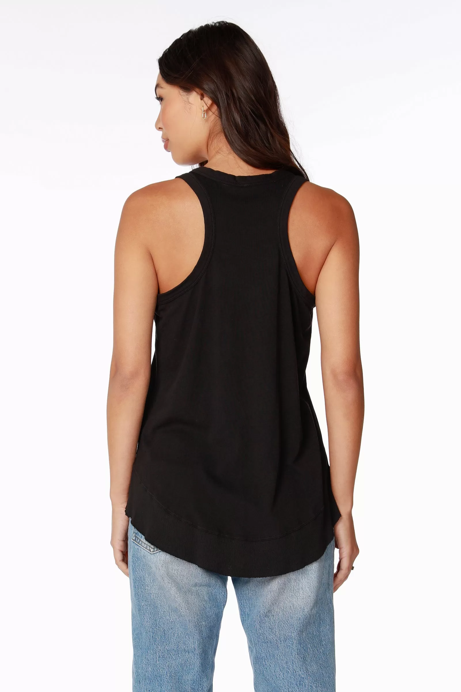 CURVED HEM RACERBACK TANK