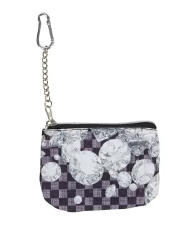 Diamond Checker Print Coin Pouch