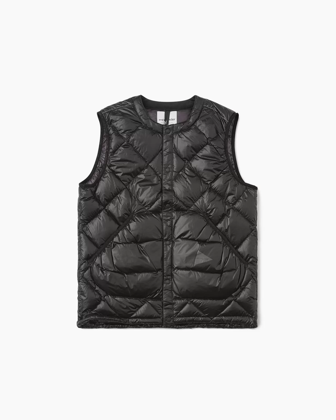 Diamond Stitch Down Vest Black