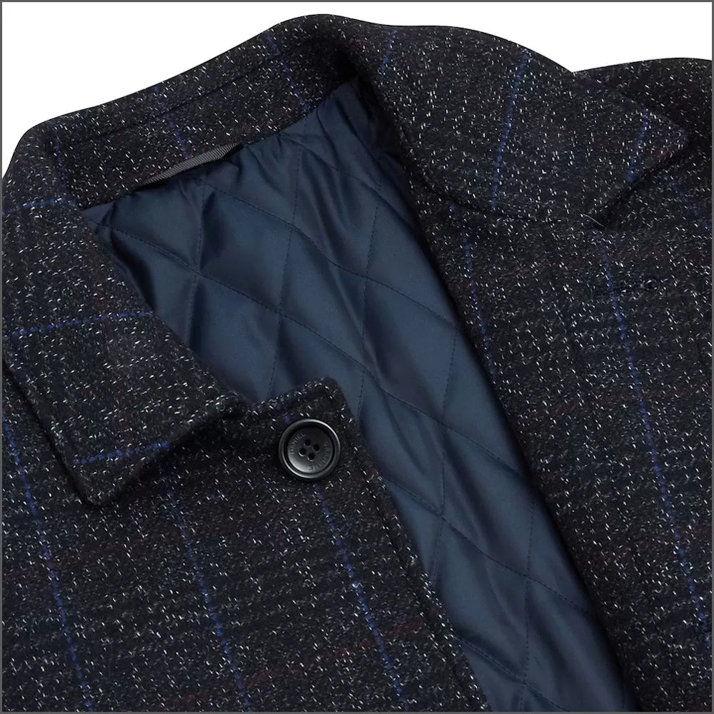 Douglas Wool Rich Carville Navy Over Coat<>