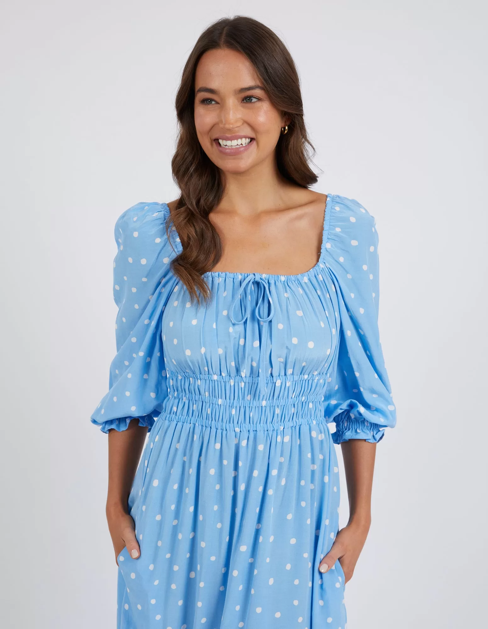 Elm Romy Spot Dress - Azure Blue