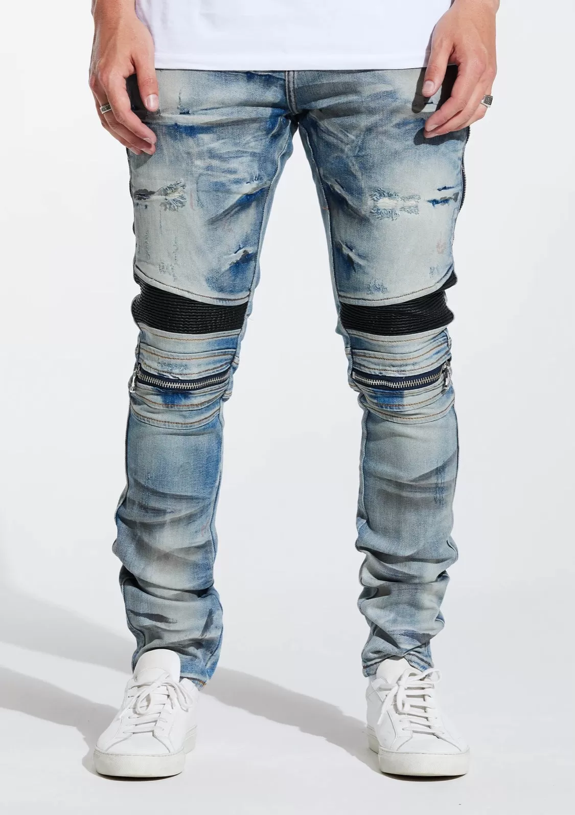 Embellish NYC Sunny Biker Blue Jeans (122)