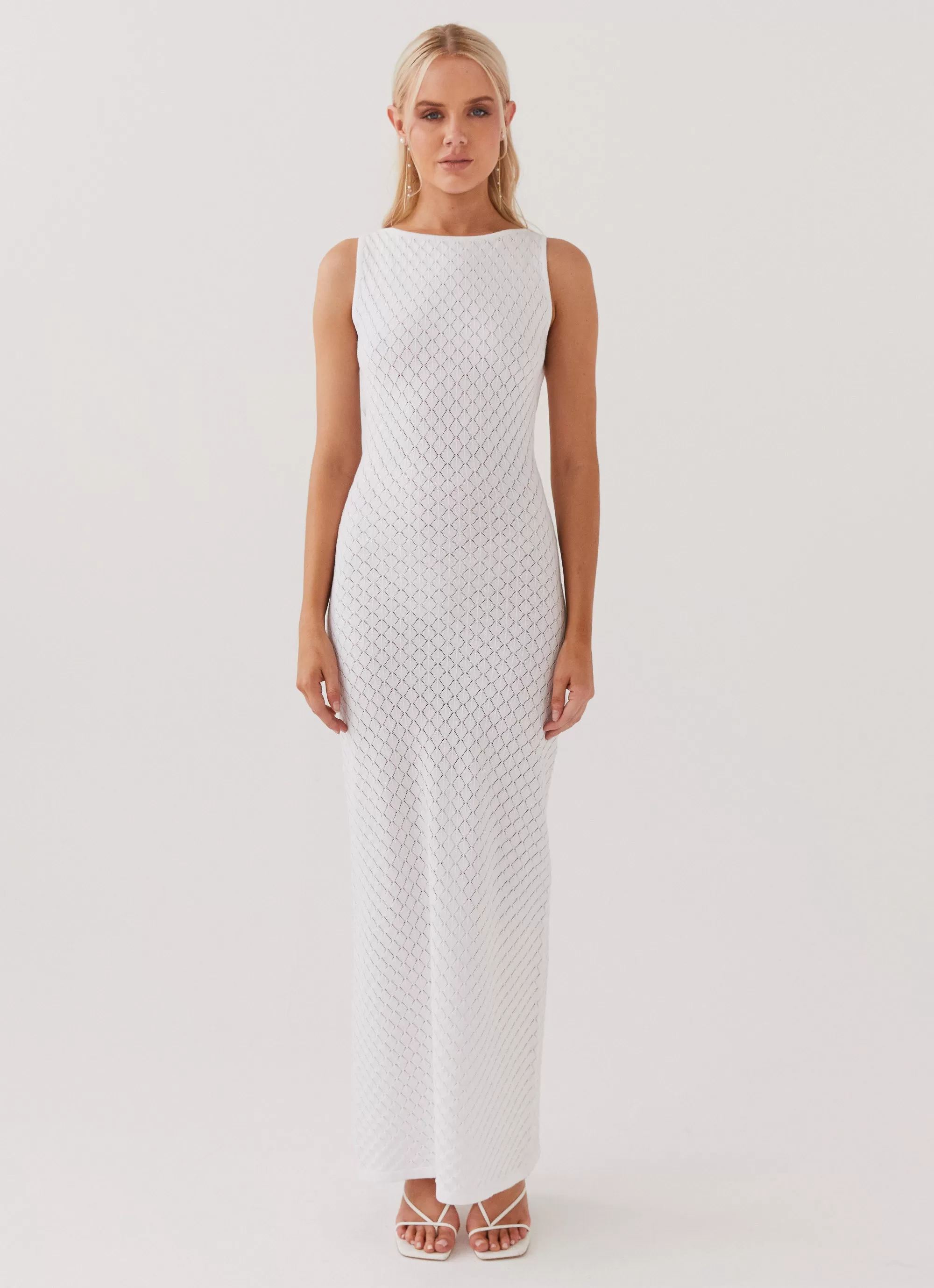 Etoile Knit Maxi Dress - White