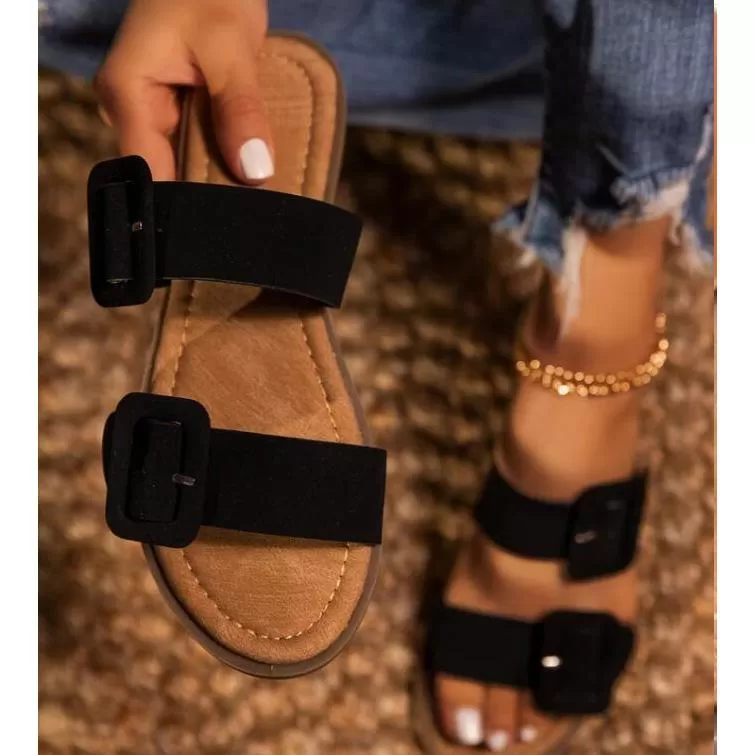 Fashion Chic Buckle White Female Sandals