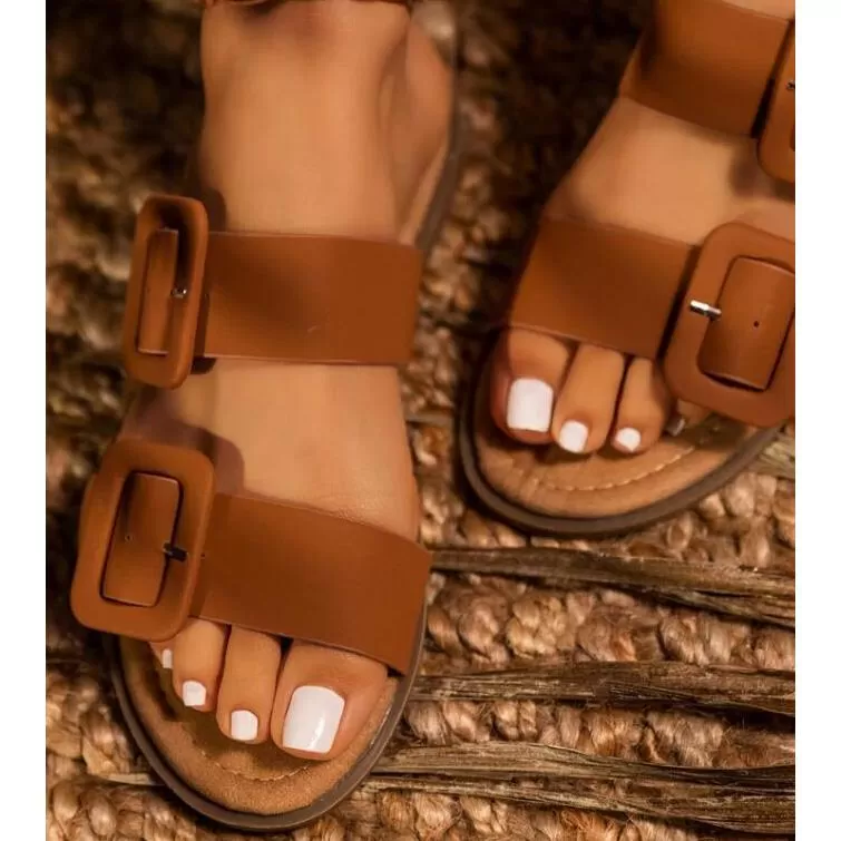 Fashion Chic Buckle White Female Sandals