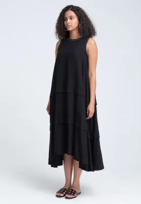 Flap Layered Sleeveless Dress