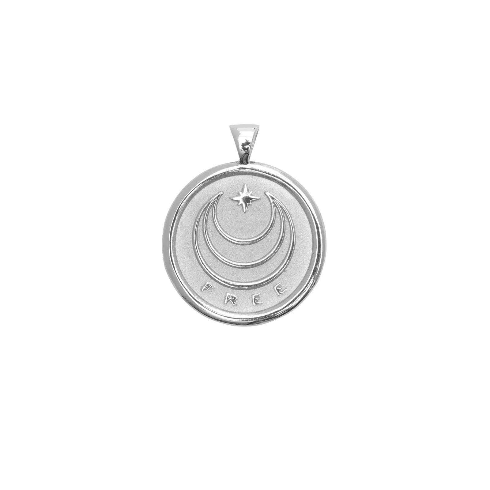 FREE JW Small Pendant Coin in Silver