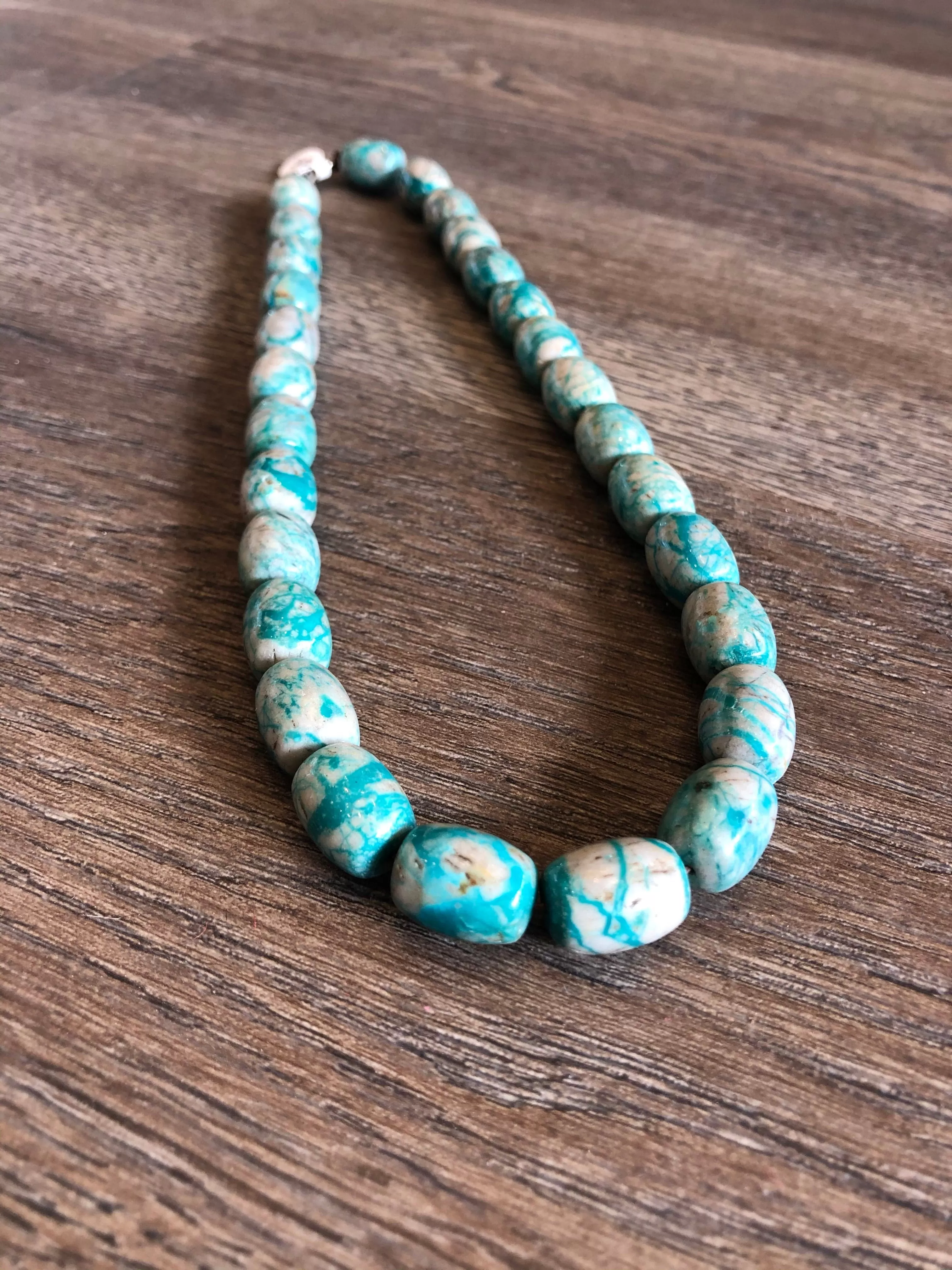 Genuine Turquoise Marble Necklace