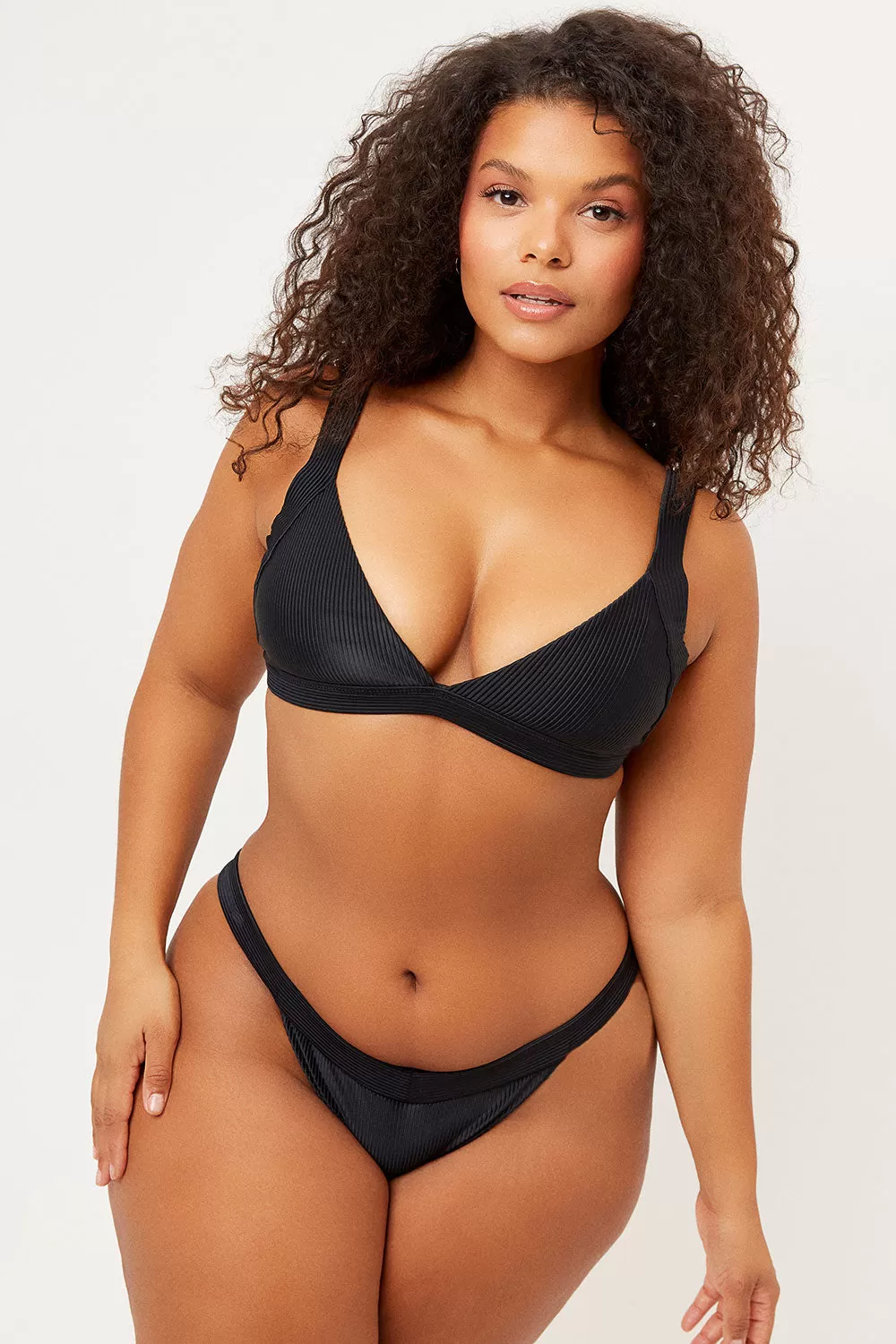 Grace Cheeky Bikini Bottom - Black