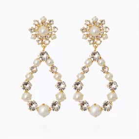 Grace Earrings / Pearl   Crystal