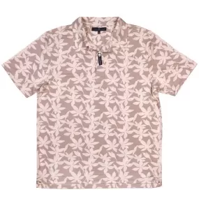 Grey Leaf Printed Polo