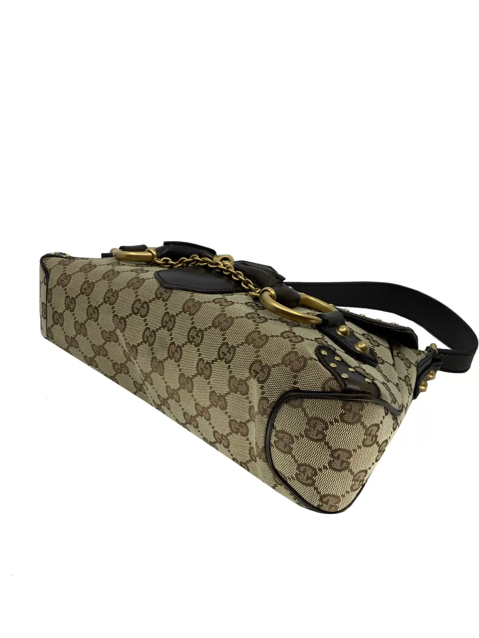 Gucci Monogram Horsebit Flap Bag