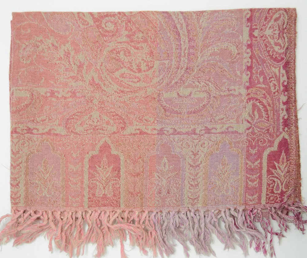 Handwoven Paisley Jamavar Designer Woolen Shawl