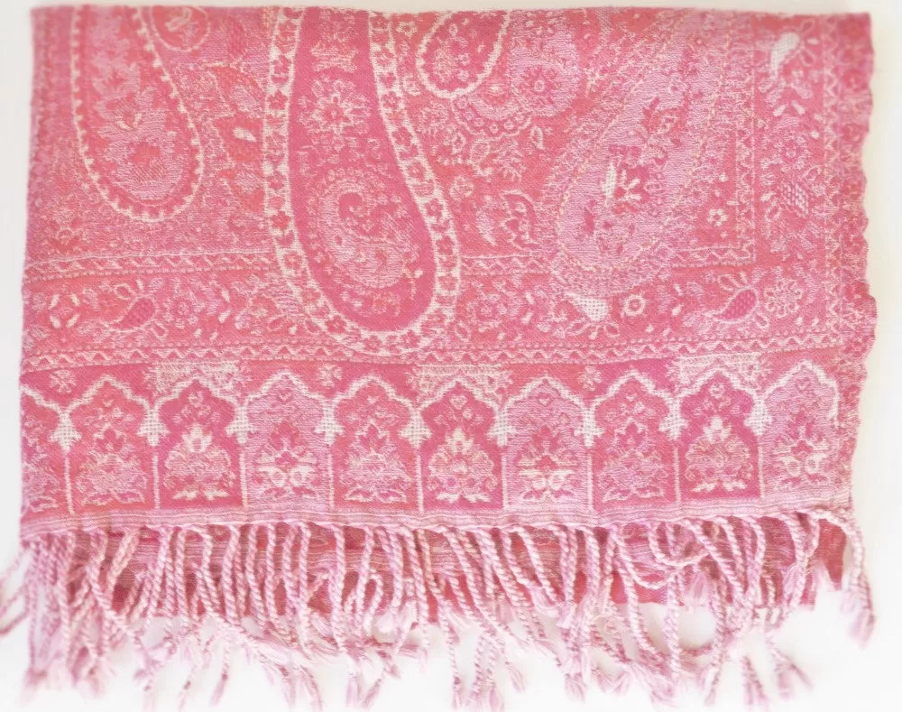 Handwoven Paisley Jamavar Designer Woolen Shawl