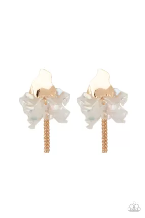 Harmonically Holographic - Gold Earring