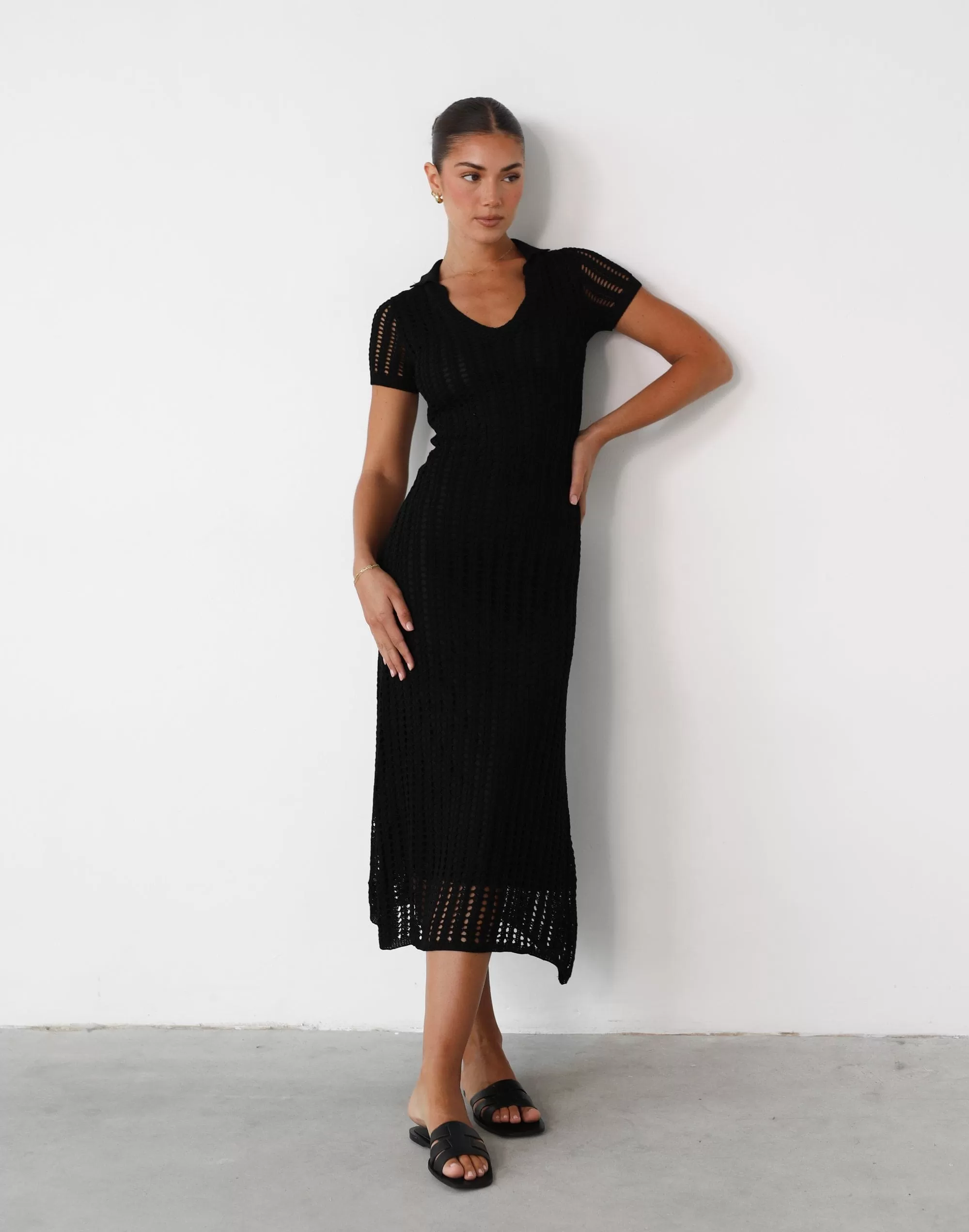 Hennie Midi Dress (Black)