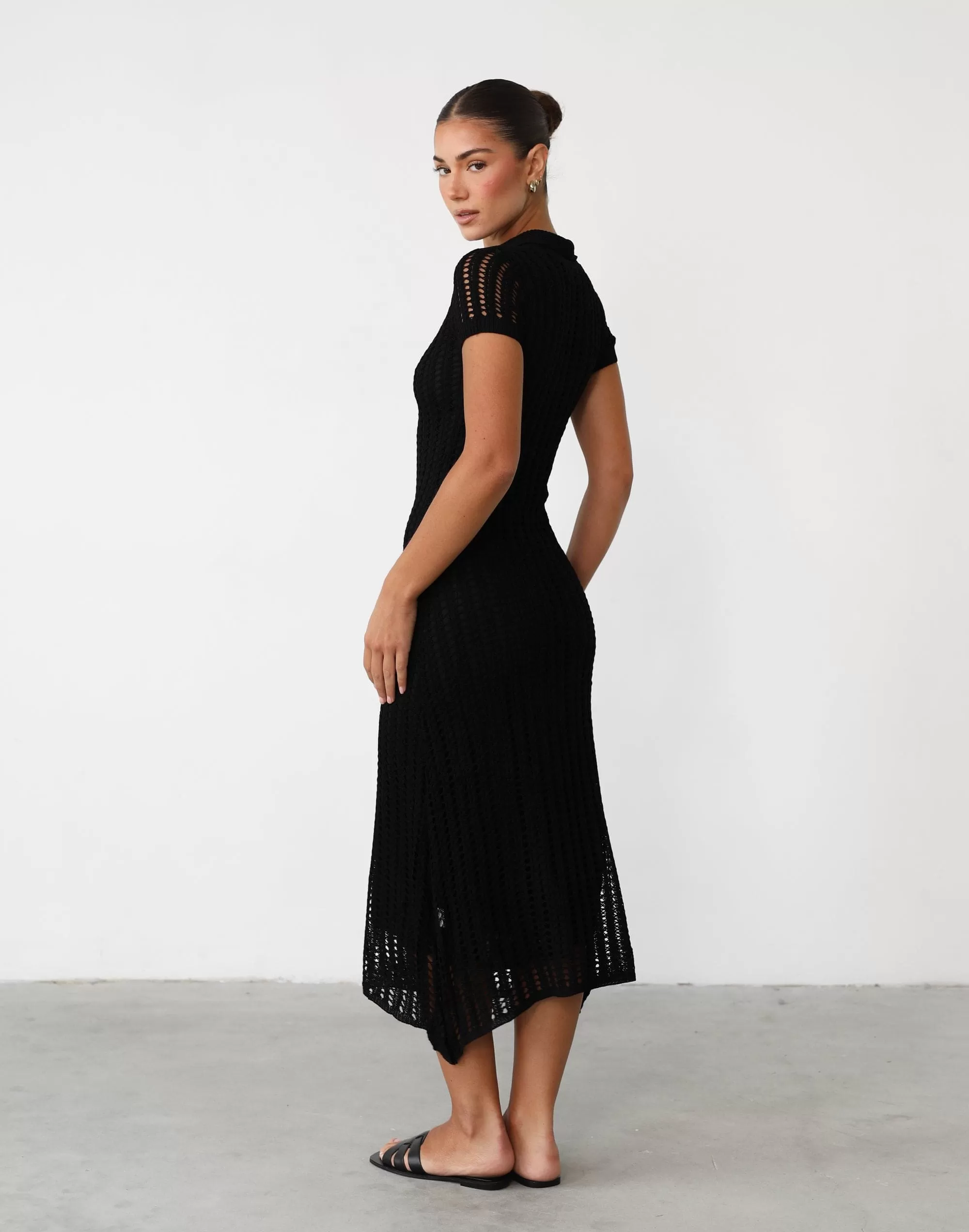 Hennie Midi Dress (Black)