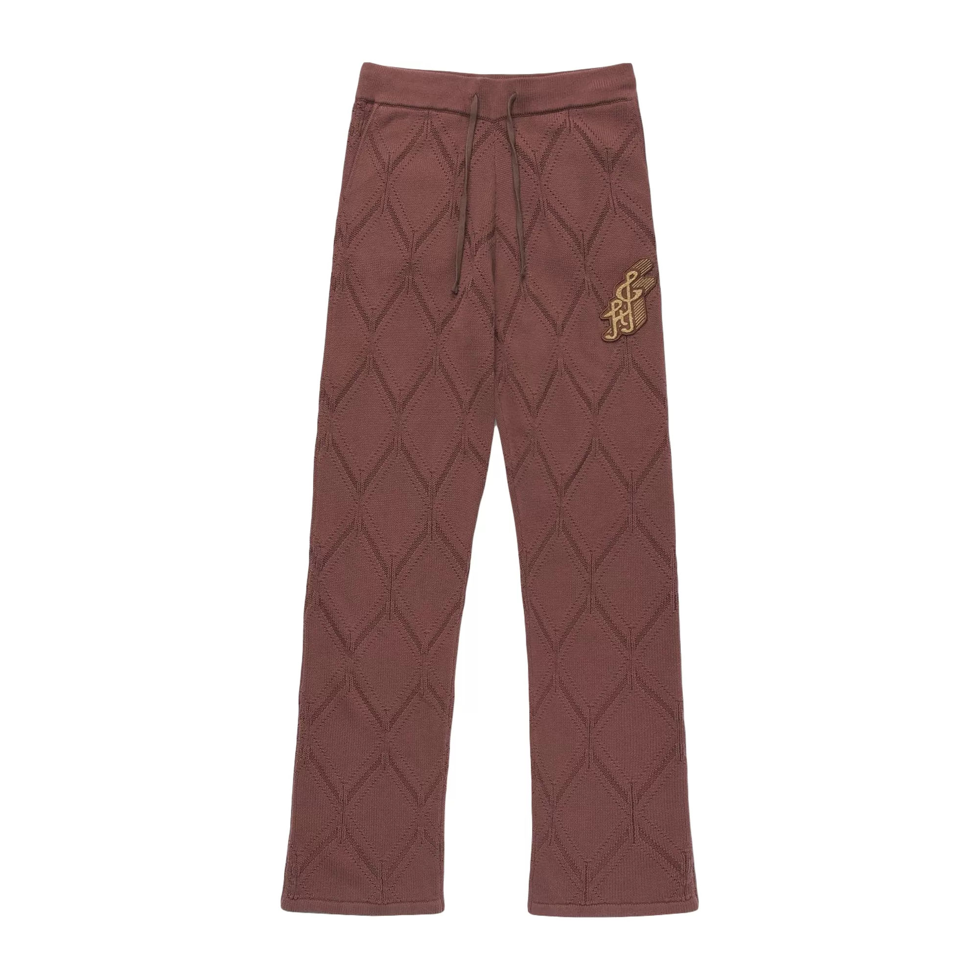 Honor The Gift Diamond Knit Pant Brown