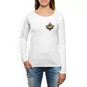 I AM HEBREW 02 Ladies Designer Crewneck Long Sleeve Cotton T-shirt