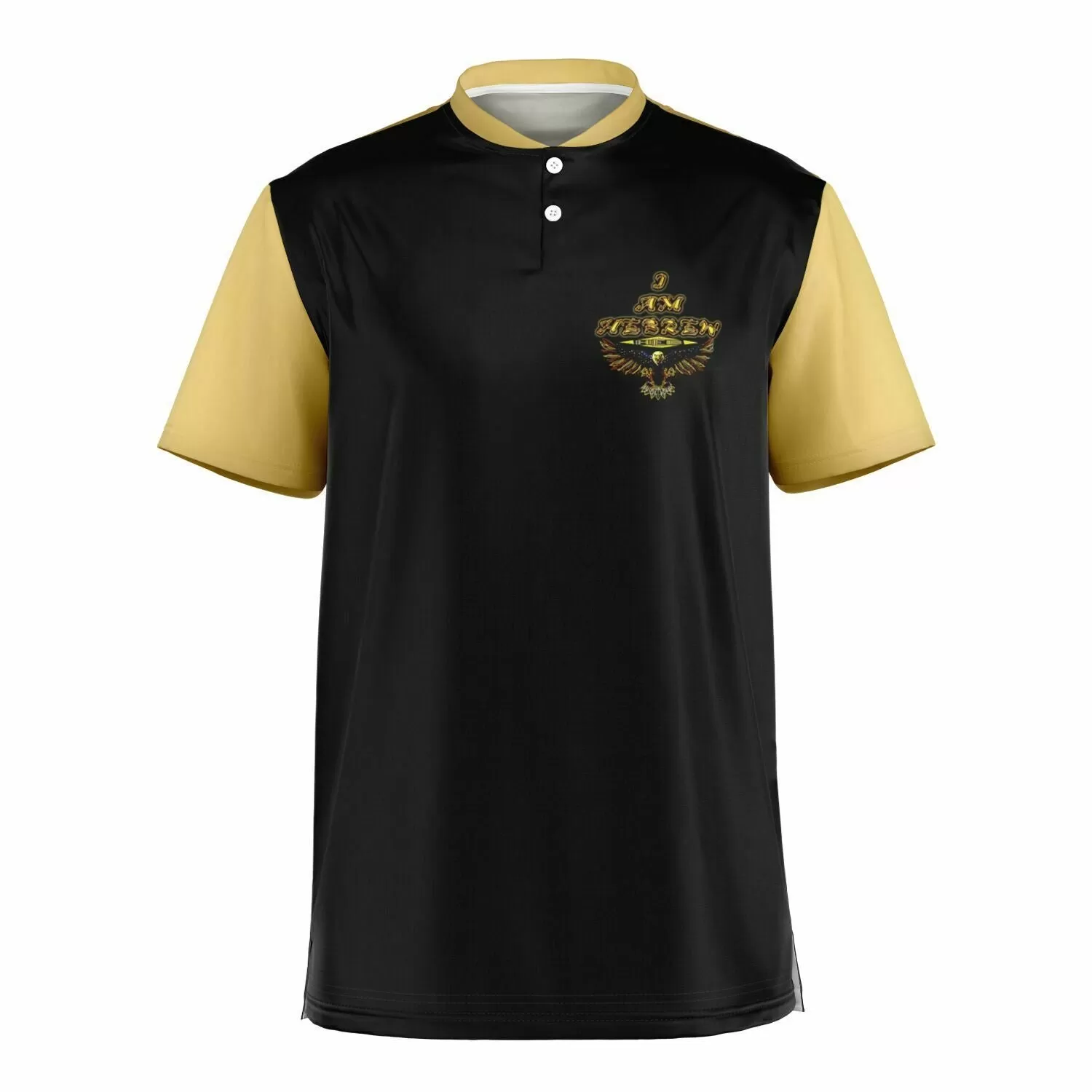 I AM HEBREW 02 Men's Designer Band Collar Polo Shirt