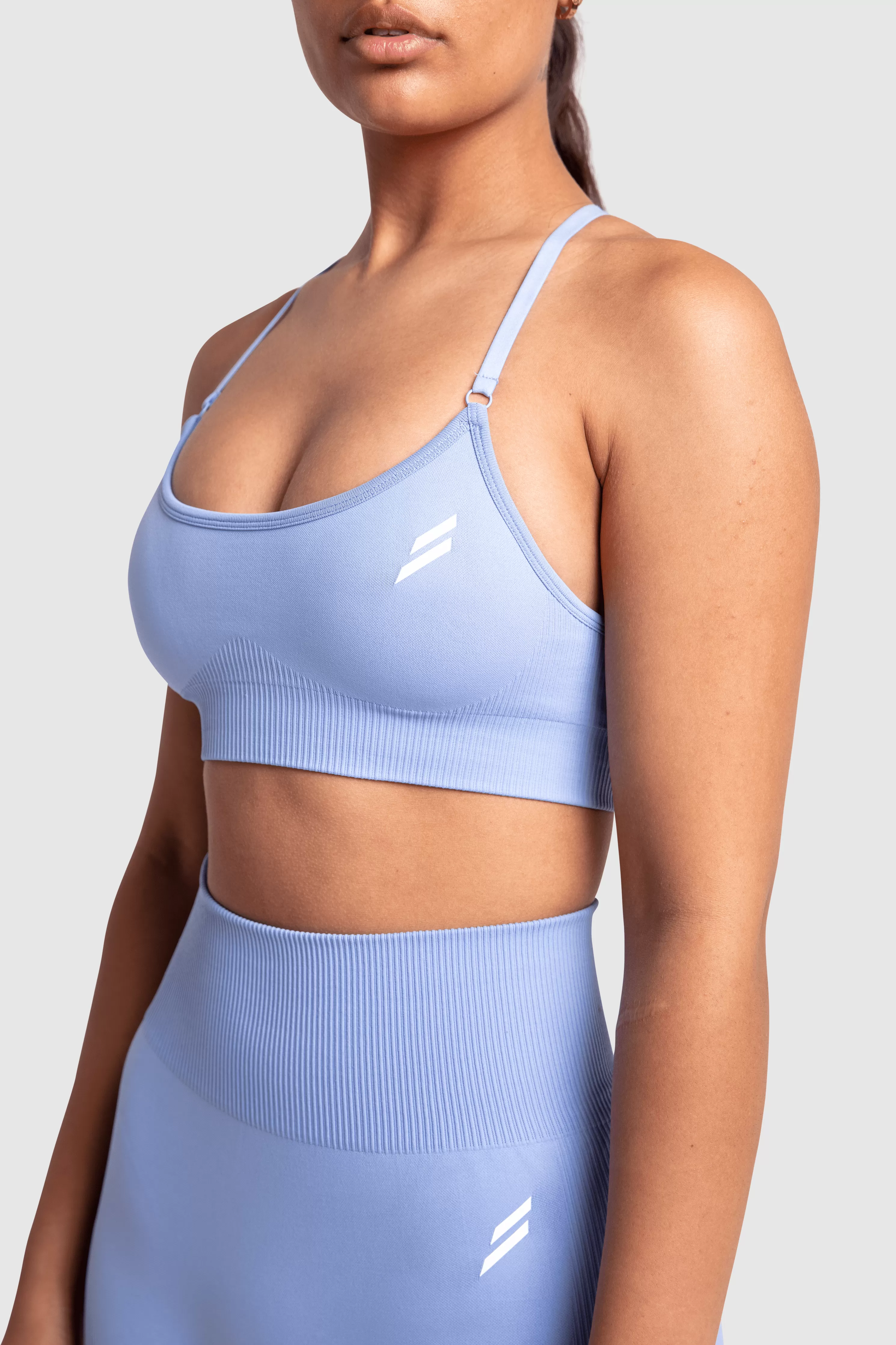 Impact Solid Crop - Baby Blue