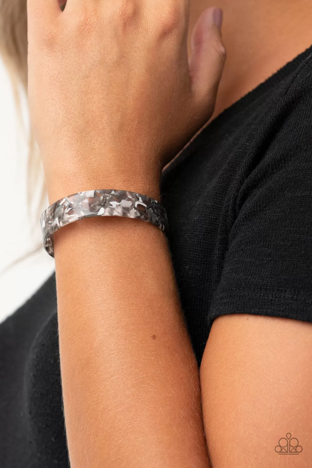 Its Getting HAUTE In Here - Black Bracelet