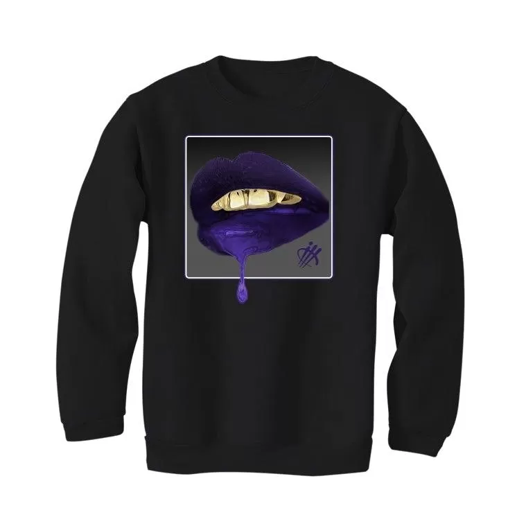 Jordan 12 Retro Black Dark Concord Black T-Shirt (lipstick)