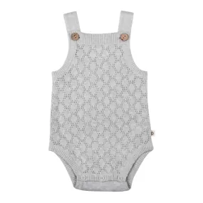 Jujo Baby Petal Pointelle Onesie - Silver