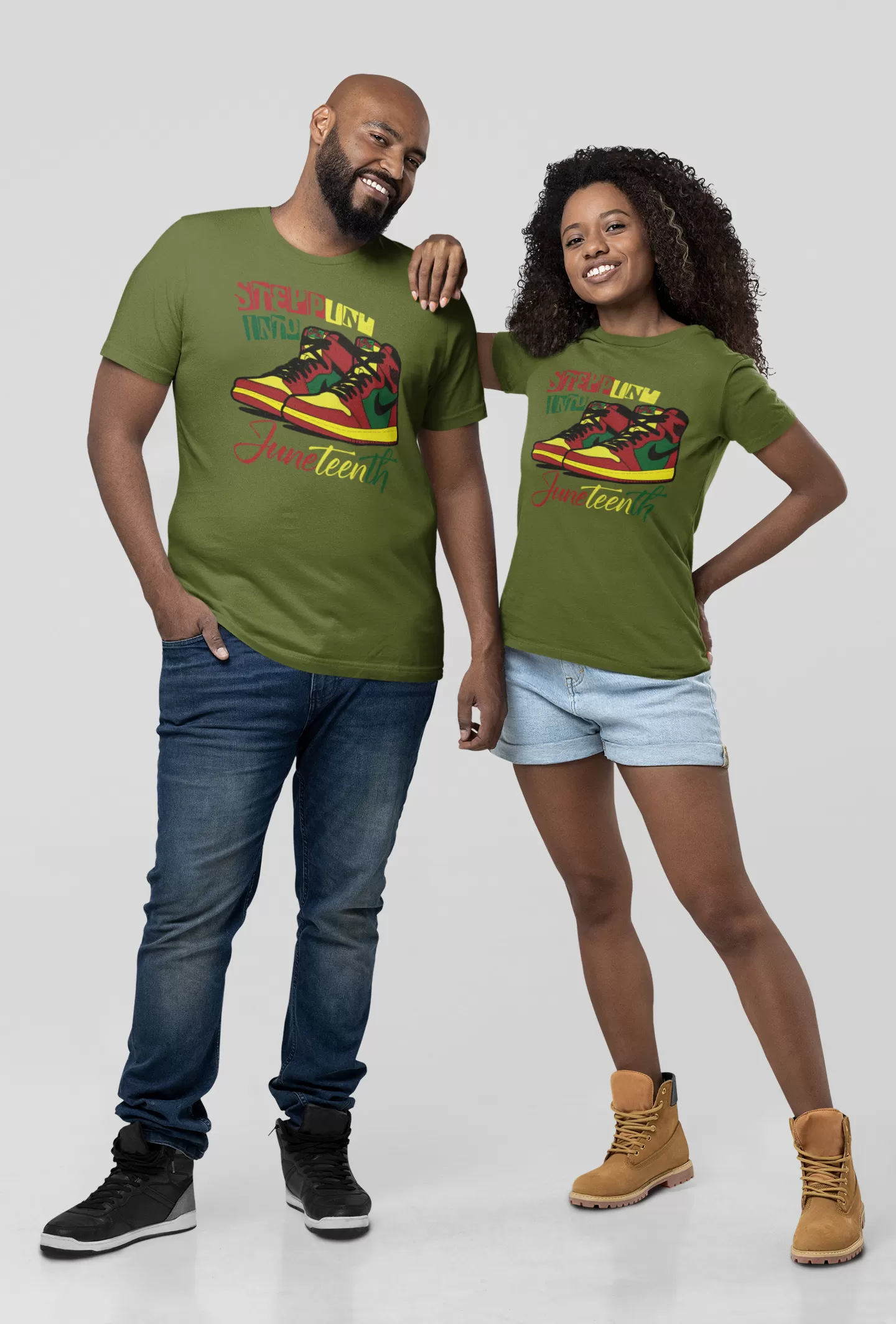 Juneteenth Shirt - Steppin Into Juneteenth - AF1 - J1