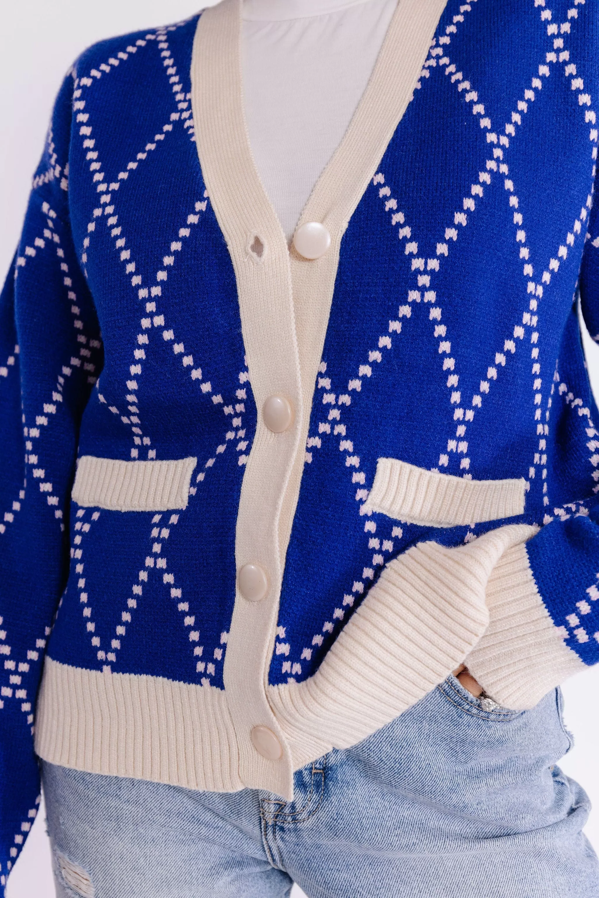 Karlie Cardigan in Cobalt Blue