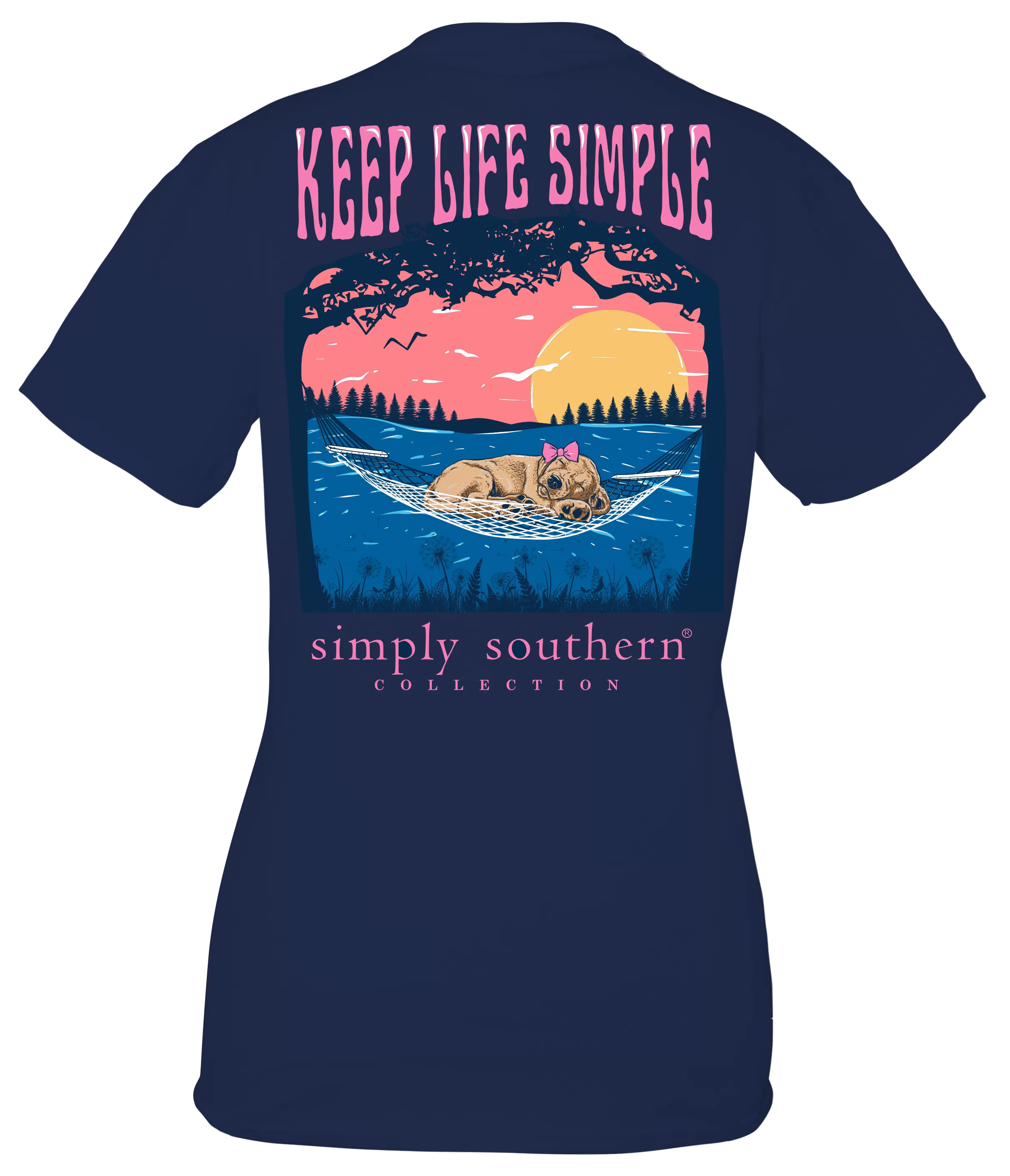 'Keep Life Simple' Hammock Dog Short Sleeve Tee by Simply Southern