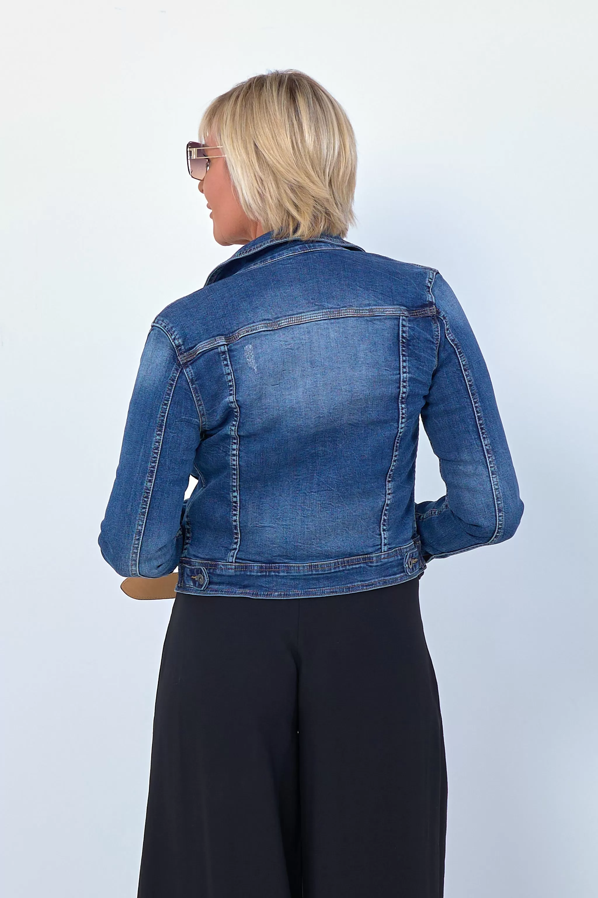 Kurze Jeansjacke, blue denim