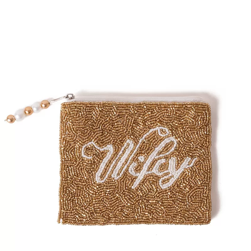 LA CHIC DESIGNS | Wifey Beaded Coin Pouch