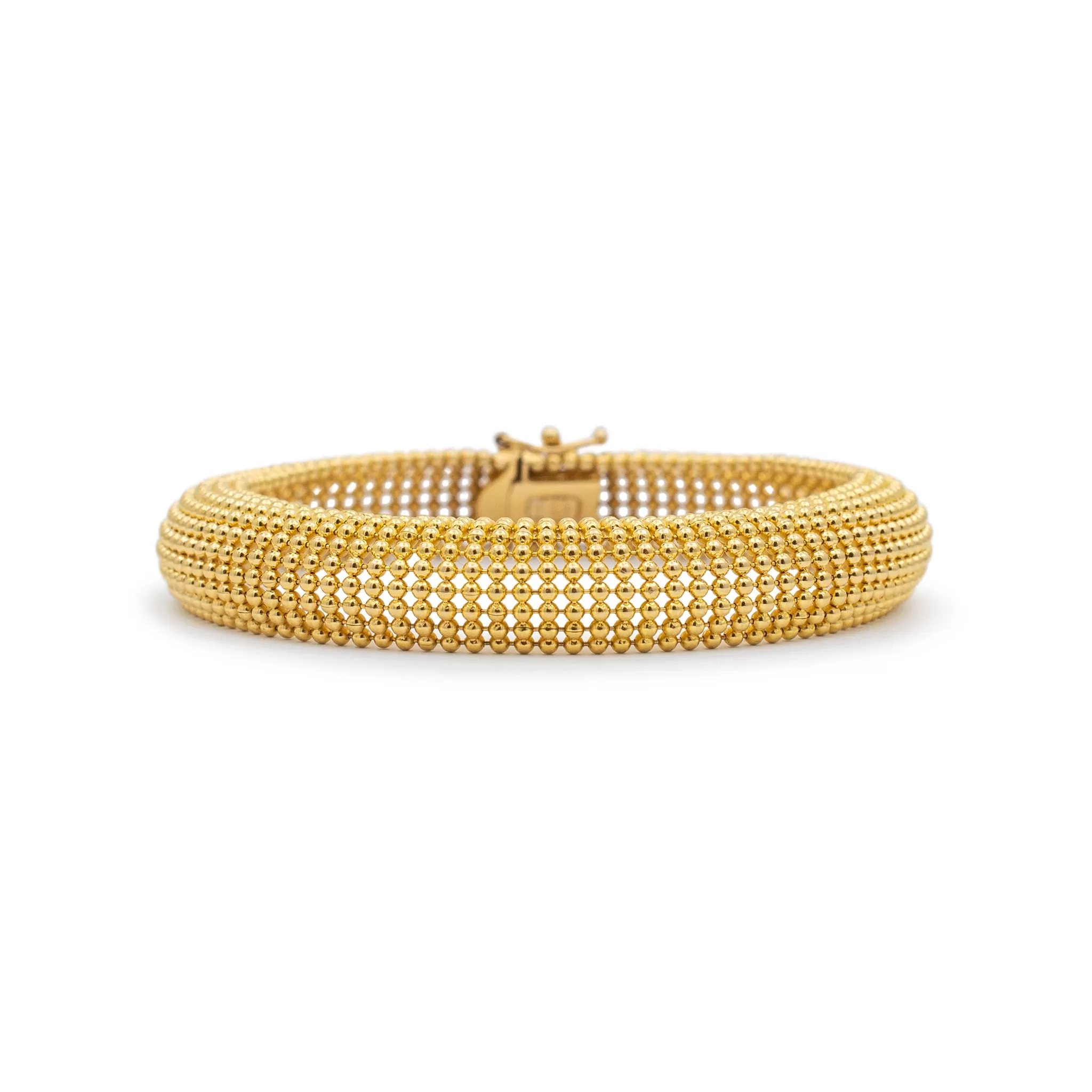 Ladies 14K Yellow Gold Mesh Link Bracelet