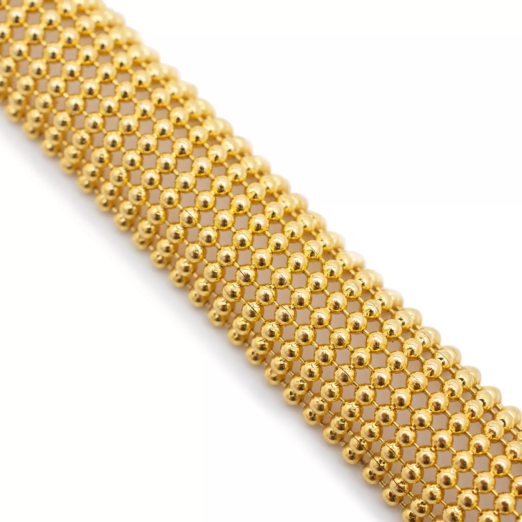 Ladies 14K Yellow Gold Mesh Link Bracelet