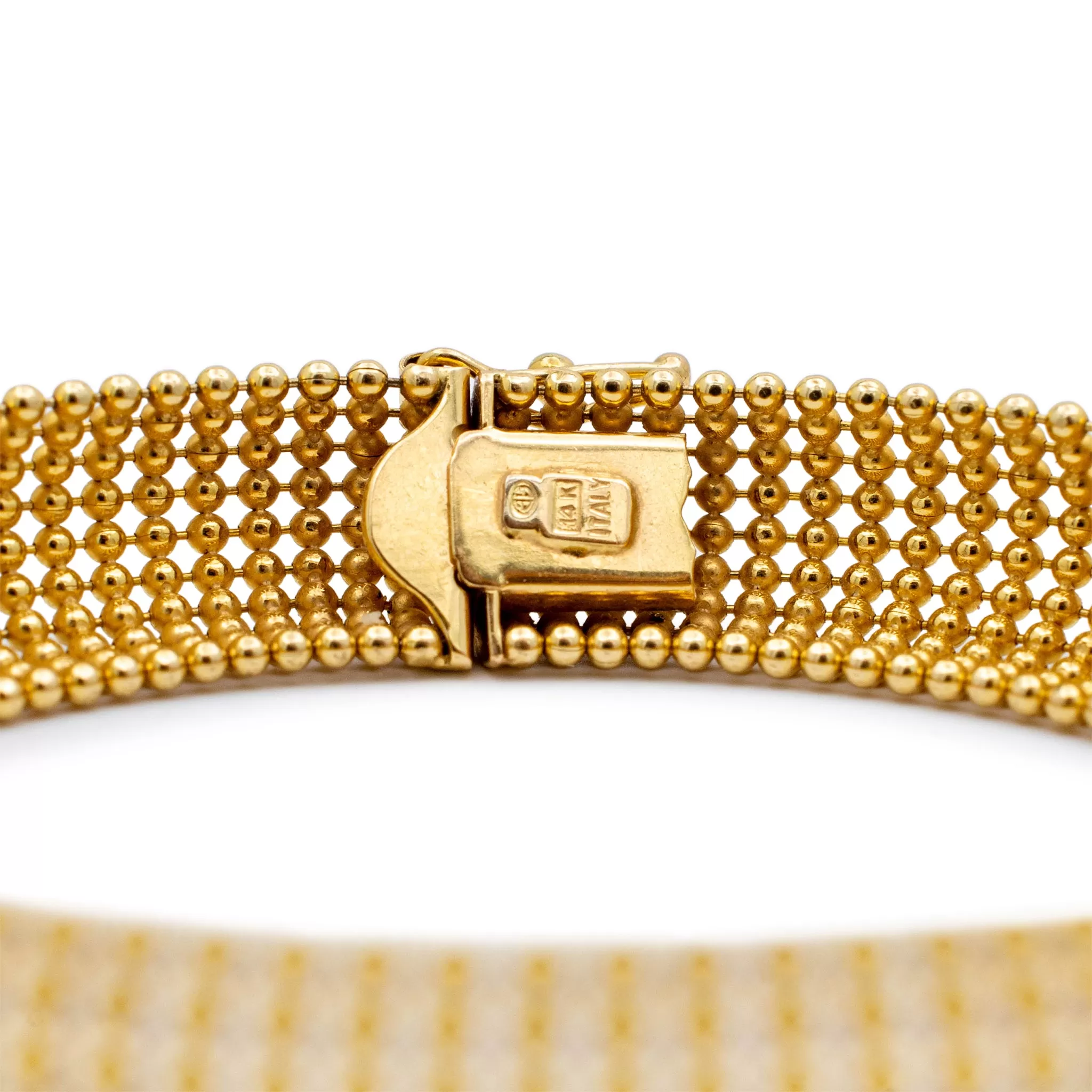 Ladies 14K Yellow Gold Mesh Link Bracelet