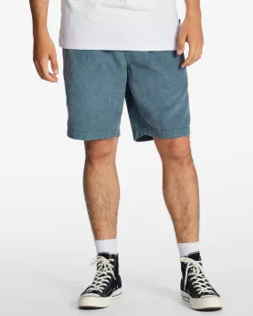 Larry Corduroy 20 Shorts - Smoke Blue