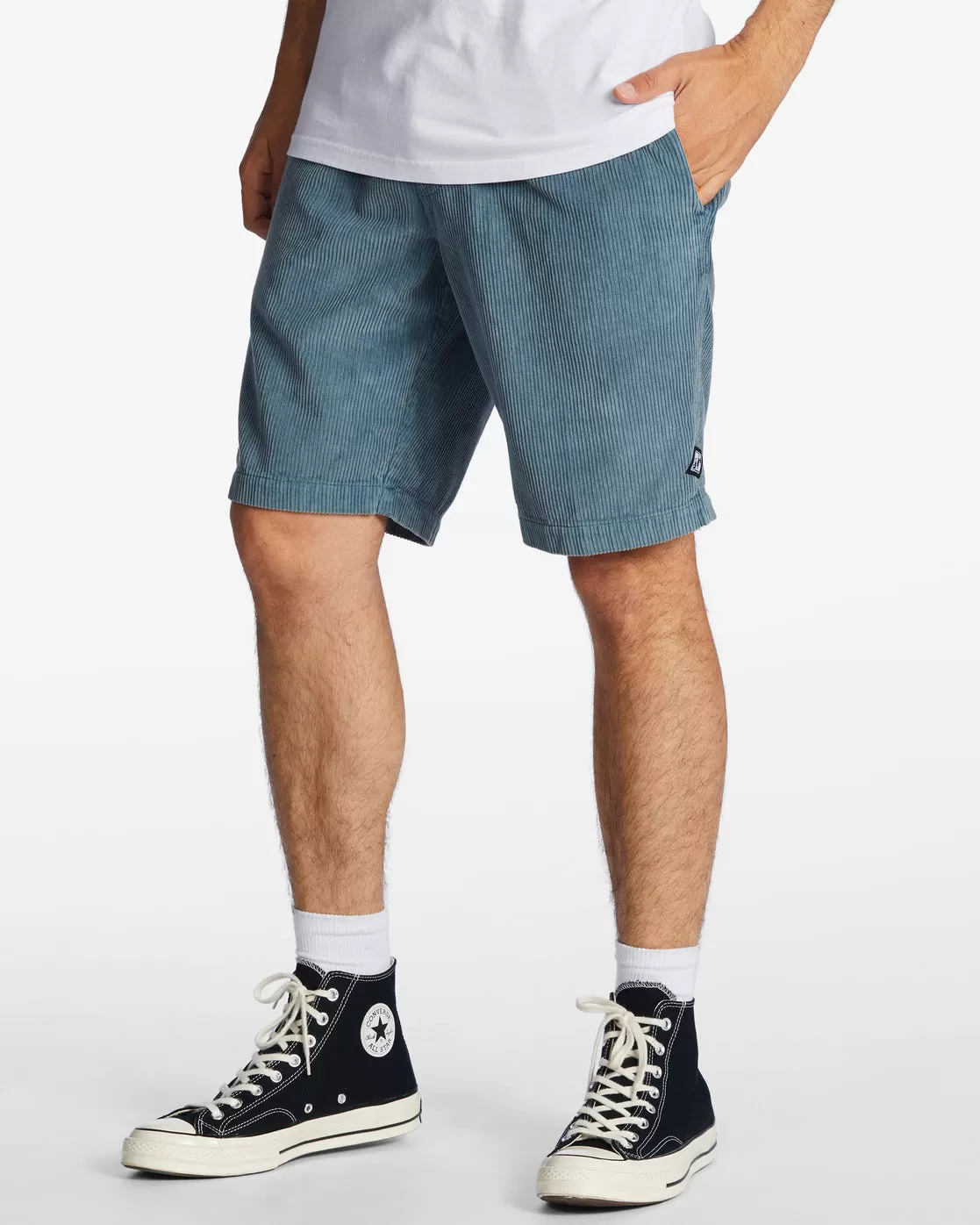 Larry Corduroy 20 Shorts - Smoke Blue