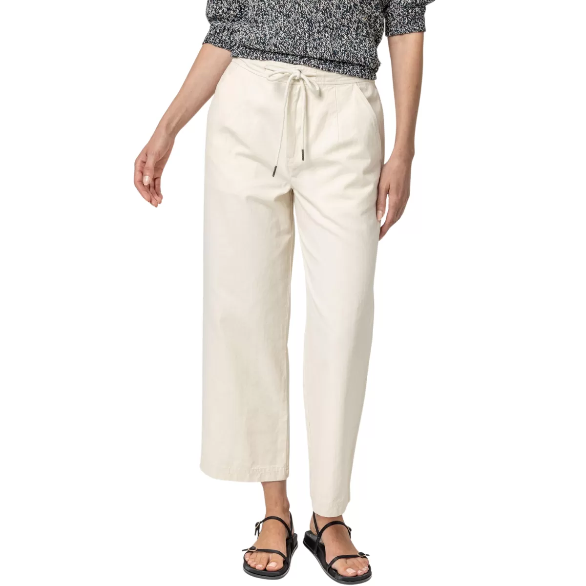 Lilla P Canvas Drawstring Pant - Ecru