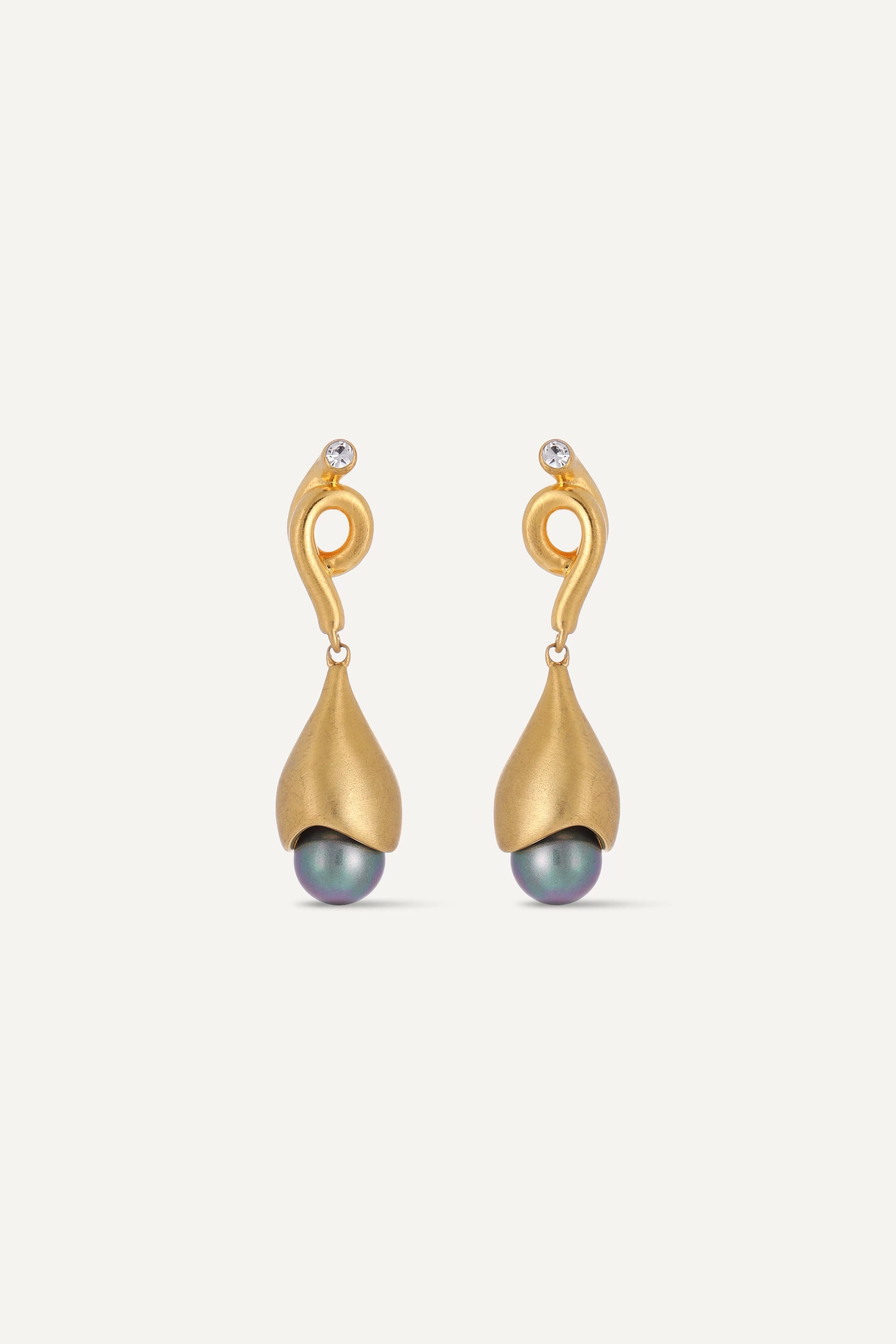 Lily of the Valley 24K Gold Drop Earrings