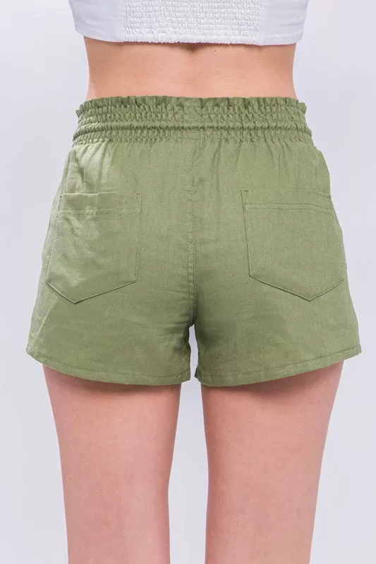 Linen Drawstring Shorts