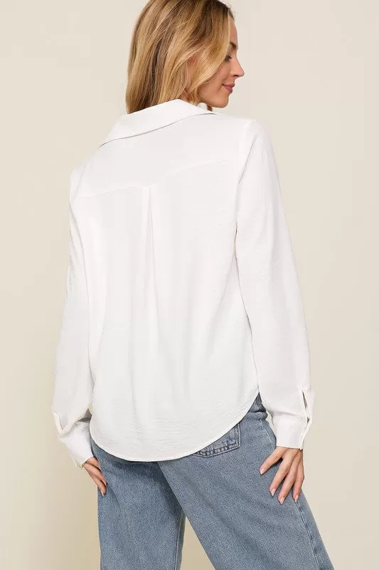 Long Sleeve Button Down Brooklyn Top