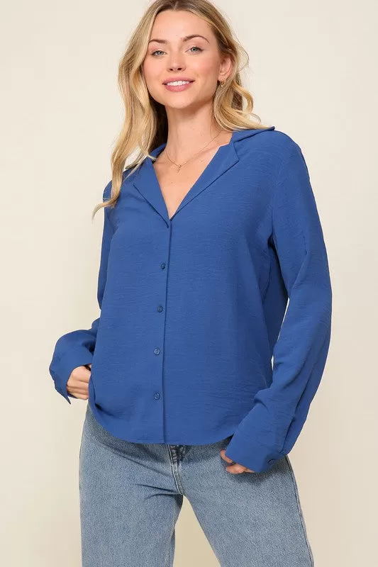 Long Sleeve Button Down Brooklyn Top