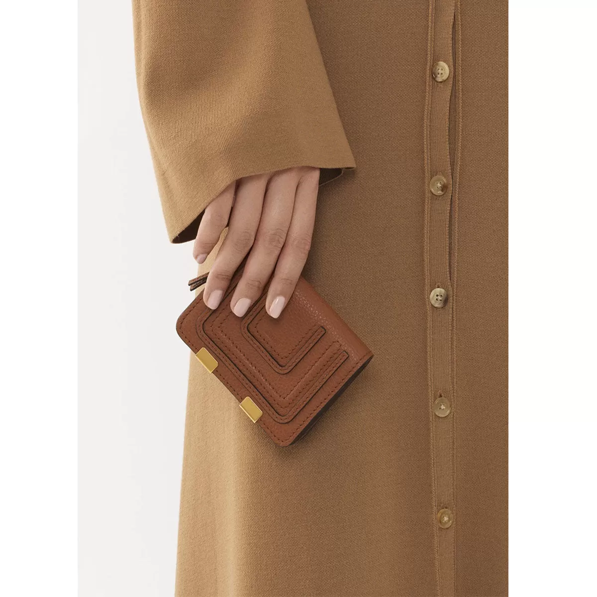 Marcie Small Flap Wallet, Tan