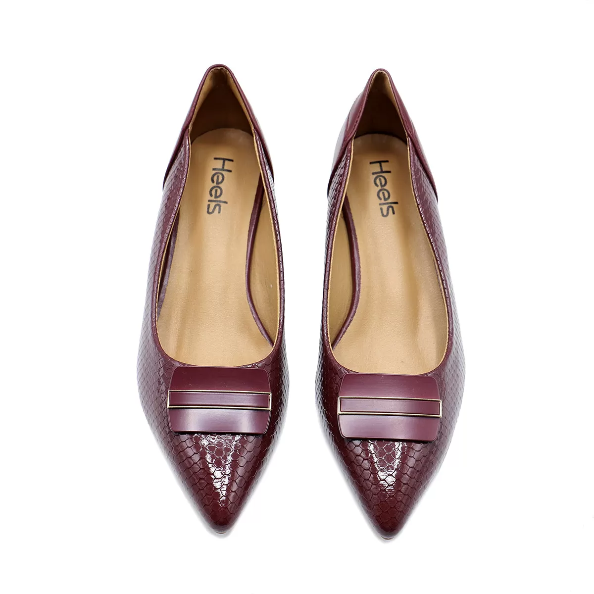 Maroon Formal Court Shoes 085466