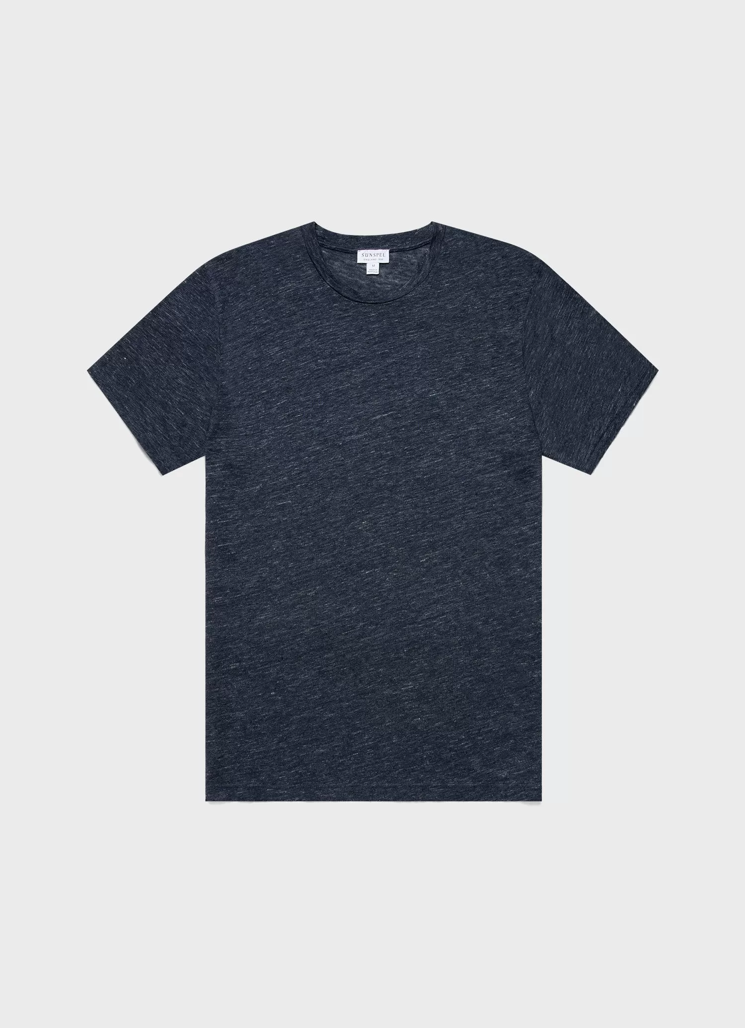 Men's Linen T-shirt in Navy Melange