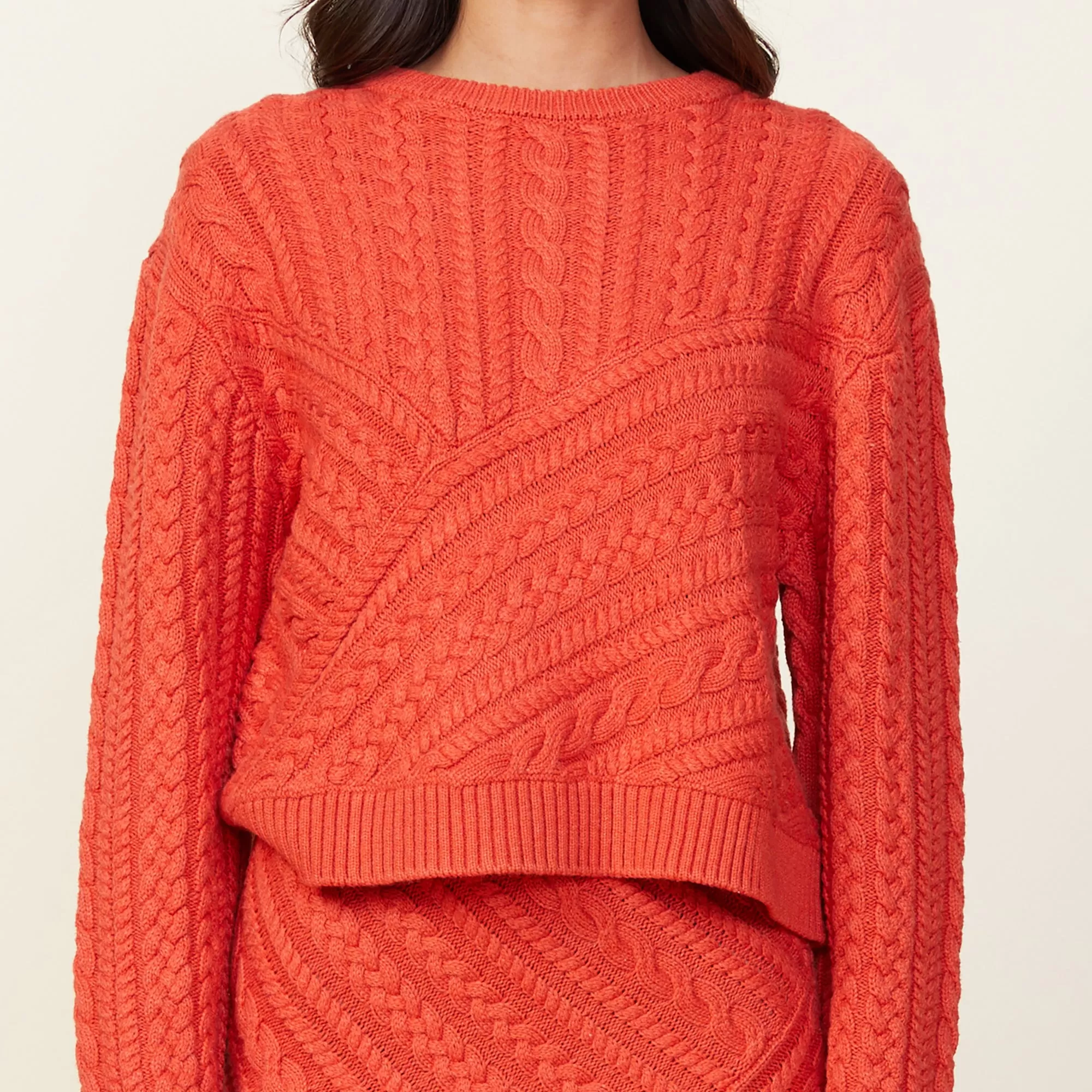 Merino Wool Cable Knit Sweater