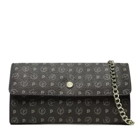 Mini Clutch POLLINI linea Heritage Logo Classic Nero e Marrone